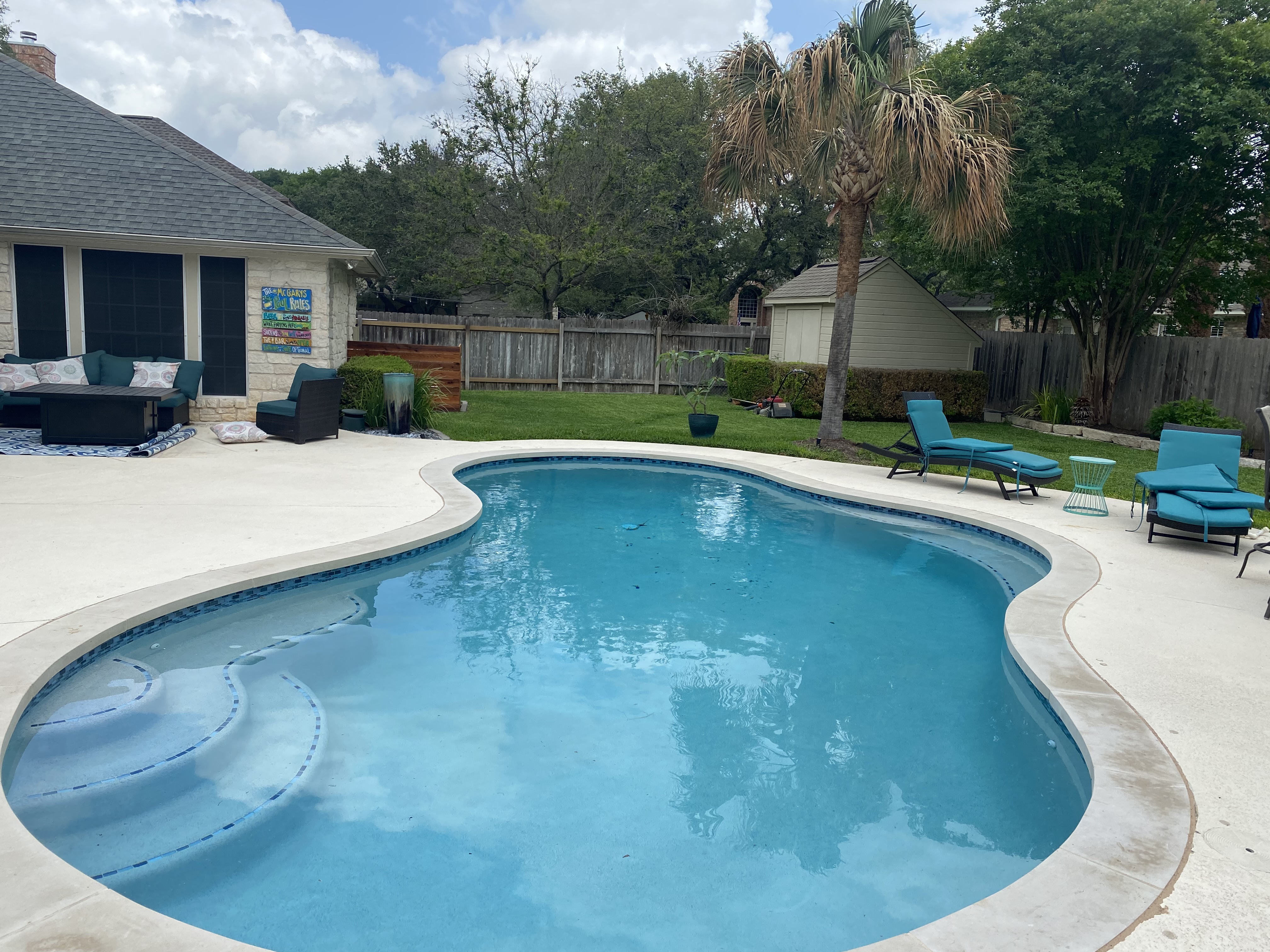 One-of-a-kind custom pool design with unique features